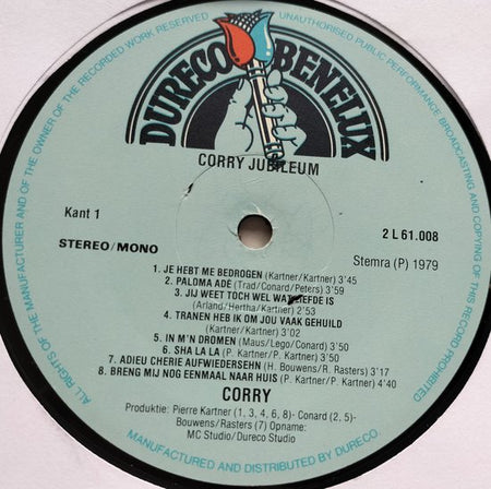 Corry En De Rekels – Corry's Jubileum (1979) 2XLP