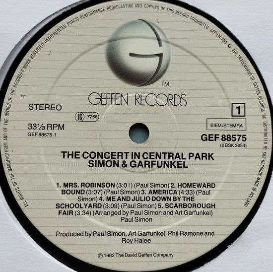 Simon and Garfunkel - The Concert in Central Park (1982) 2XLP = als nieuw