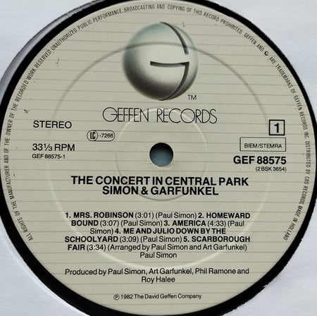 Simon and Garfunkel - The Concert in Central Park (1982) 2XLP = als nieuw