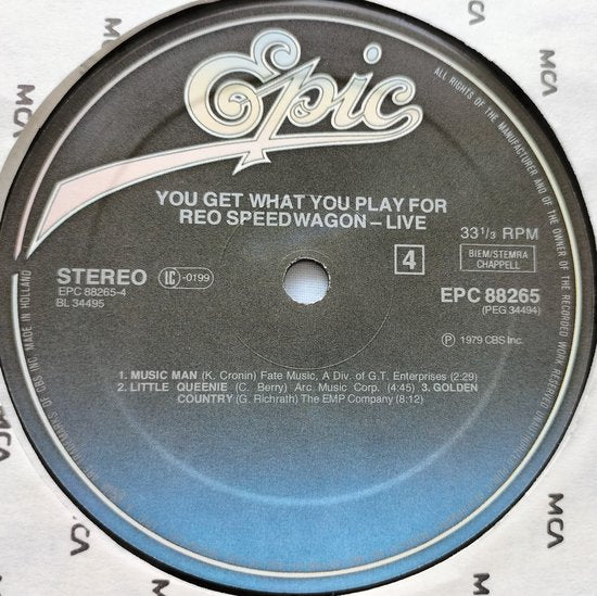 REO Speedwagon - You Get What You Play For (1977) 2XLP