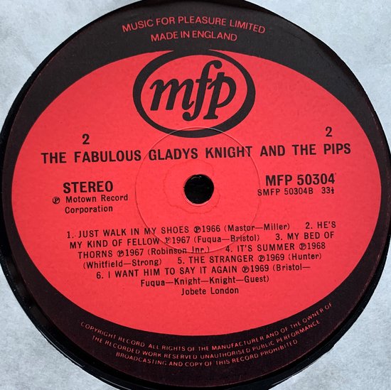 The Fabulous Gladys Knight & The Pips 1976 LP is in Nieuwstaat