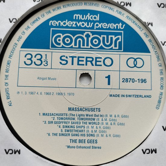 Bee Gees - Massachusetts (1973) LP=als nieuw