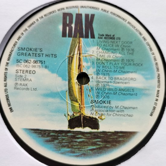 Smokie - Greatest Hits (1977) LP