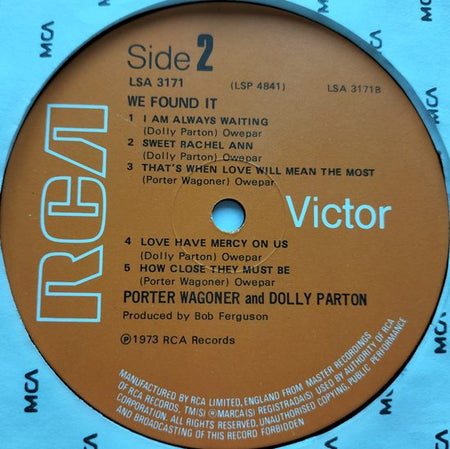 Porter Wagoner & Dolly Parton - We Found It (1973) LP