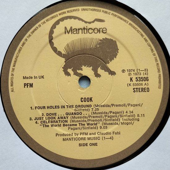PFM - Cook (1974) LP
