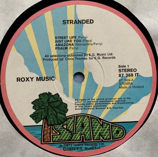 Roxy Music - Stranded (1973) LP is in Nieuwstaat , Hoes zie Foto's