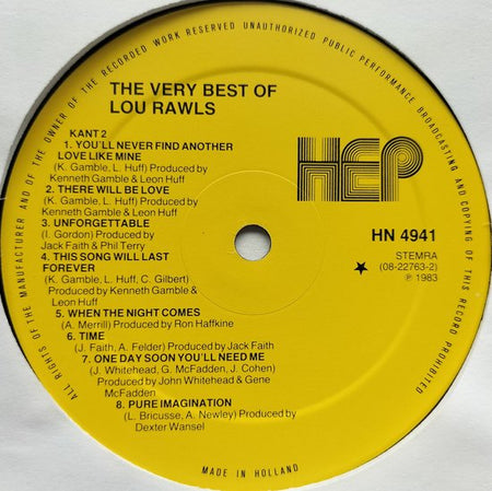 Lou Rawls - The Very Best Of (1983) LP= als nieuw