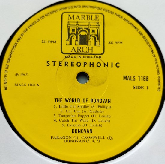 Donovan – The World of Donovan (1965) LP