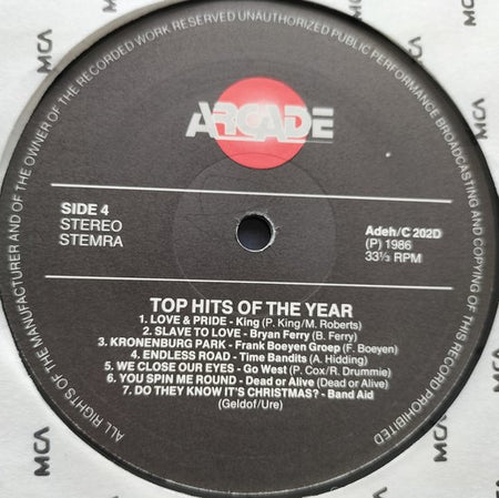 Various – Top Hits Of The Year (1986) 2XLP