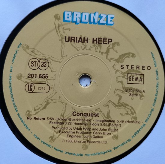Uriah Heep - Conquest (1980) LP = als nieuw