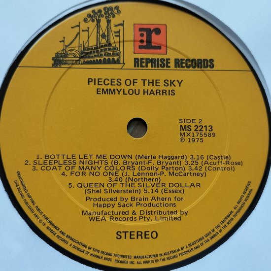 Emmylou Harris - Pieces of the Sky (1975 )LP = als nieuw