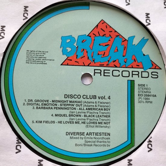 Disco Club Volume 4 (1984) LP