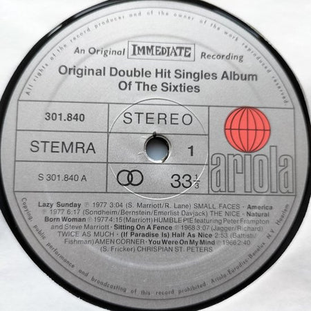 Original Double Hit Singles Album Of The Sixties ( 2 LP)