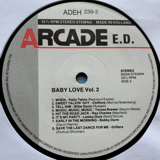 Baby Love (32 Rockin' Great Tracks) - Volume 2 (1987) 2XLP