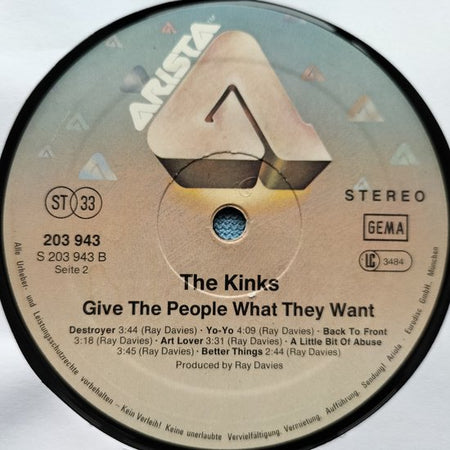 The Kinks - Give the People What They Want (1981) LP = in Nieuwstaat