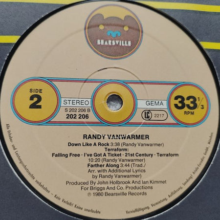 Randy Vanwarmer – Terraform - LP = als nieuw