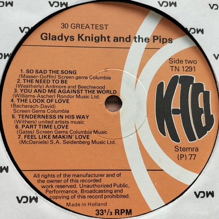 Gladys Knight And The Pips – 30 Greatest(1977) 2XLP