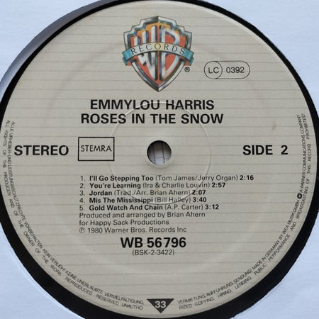 Emmylou Harris - Roses in the Snow (1980) LP