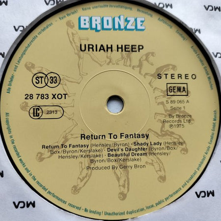 Uriah Heep - Return to Fantasy (1975) LP