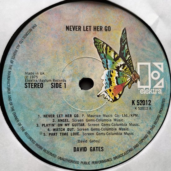 David Gates - Never Let Her Go (1975) LP = als nieuw