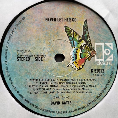 David Gates - Never Let Her Go (1975) LP = als nieuw