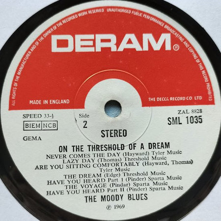 The Moody Blues – On The Threshold Of A Dream (1969) LP = in Nieuwstaat