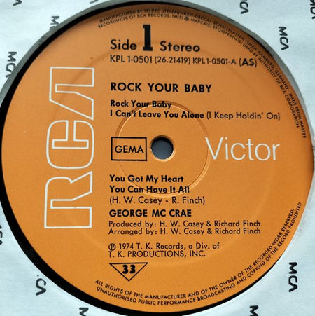 George McCrae - Rock Your Baby (1974) LP