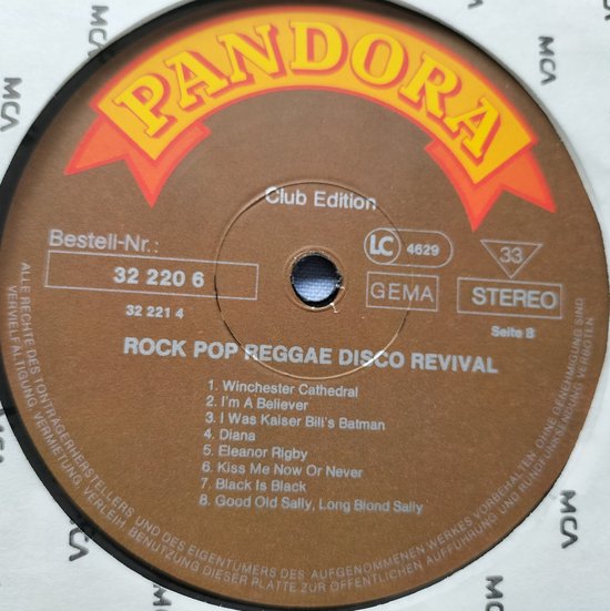 Rock Pop Reggae Disco Revival (1981) 2XLP