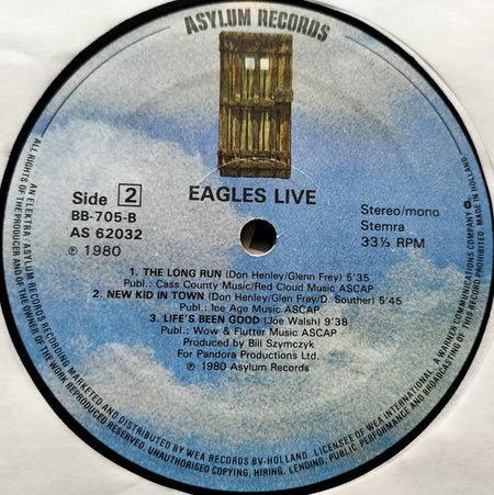 Eagles - Eagles Live (1980) 2XLP