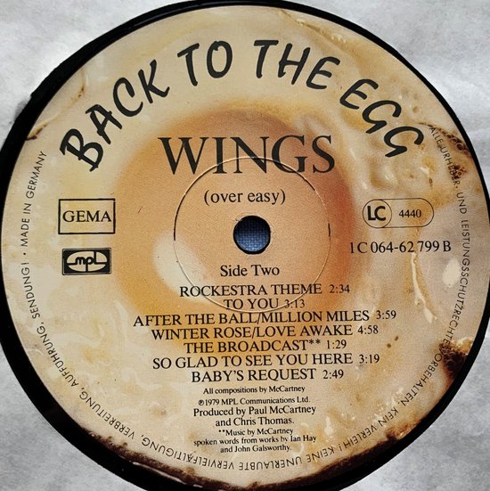 Wings - Back to the Egg (1979) LP