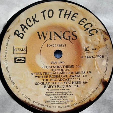 Wings - Back to the Egg (1979) LP
