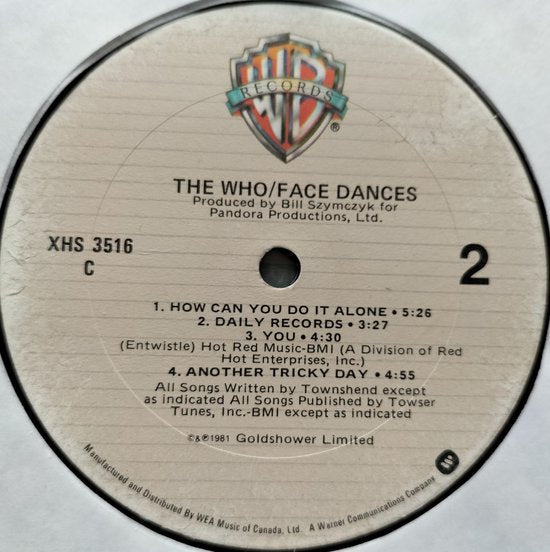 The Who - Face Dances (1981) LP
