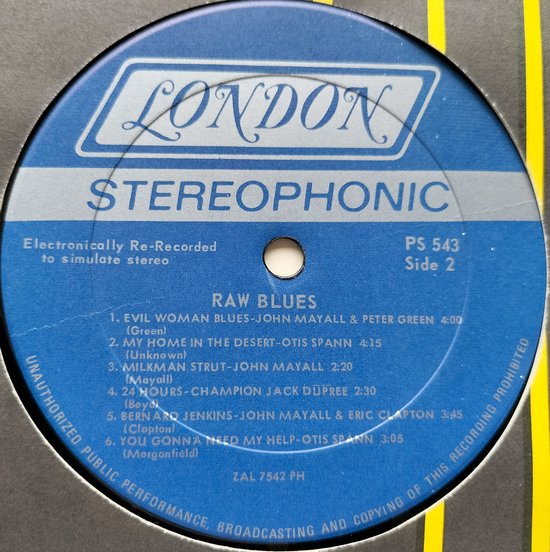 Various – Raw Blues (1967) LP