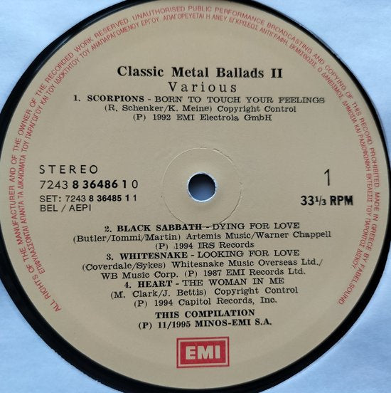 Classic Metal Ballads II (1995) 3xLP