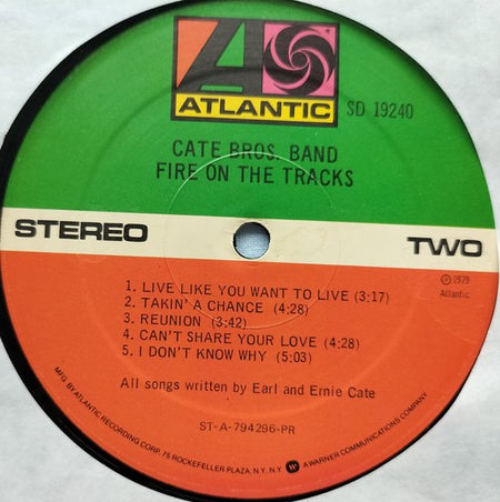 Cate Bros. Band ‎– Fire On The Tracks 1979 LP = in Nieuwstaat