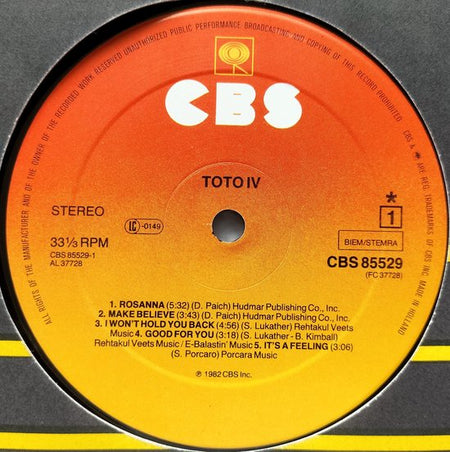 Toto - Toto IV (1982) LP