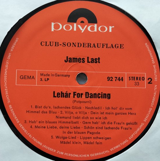James Last ‎– Party (1971)4XLPBOX = als nieuw