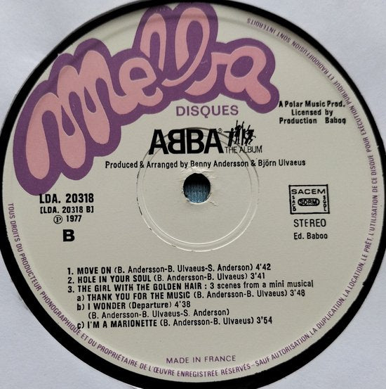 ABBA - The Album (1977) LP = als nieuw