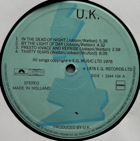 U.K. - U.K. (1978) LP = als nieuw