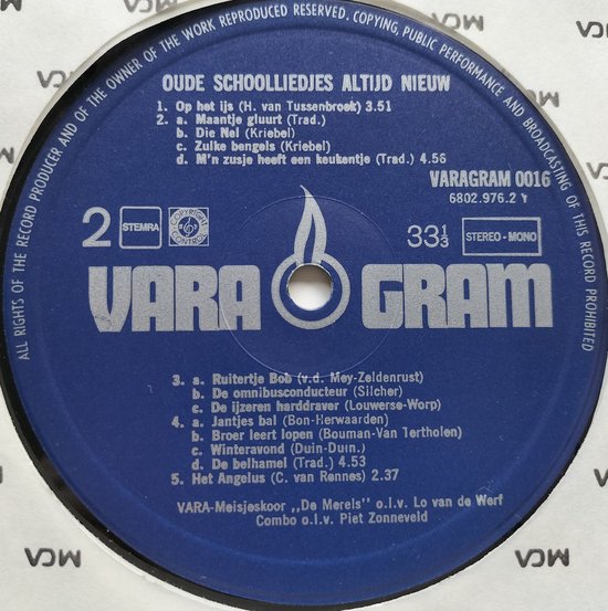 Various - Oude Schoolliedjes Altijd Nieuw (1972) LP