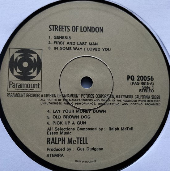 Ralph McTell - Streets of London (1971) LP