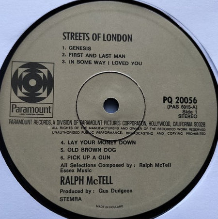 Ralph McTell - Streets of London (1971) LP