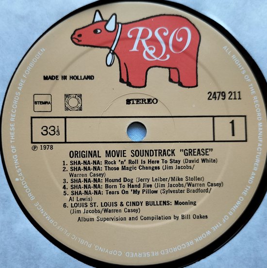 Grease (The Original Soundtrack From The Motion Picture) 1978 2XLP = in Nieuwstaat
