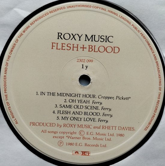 Roxy Music - Flesh + Blood (1980) LP