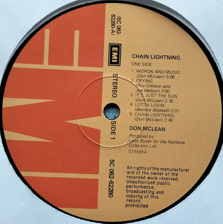 Don McLean - Chain Lightning (1978) LP