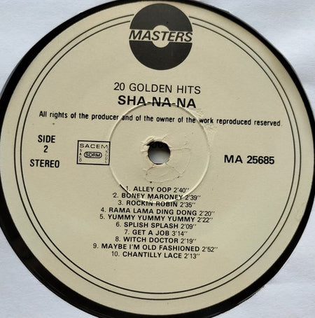 Sha Na Na – Collection - 20 Golden Hits LP