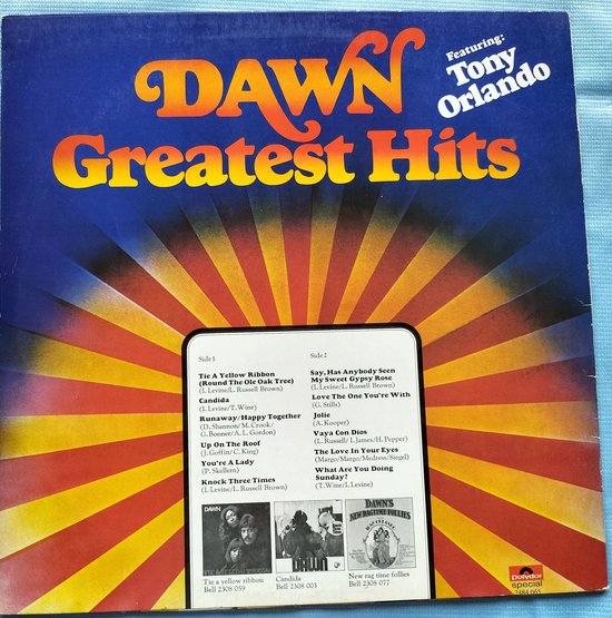 Dawn Featuring Tony Orlando - Greatest Hits (1974) LP = in Nieuwstaat