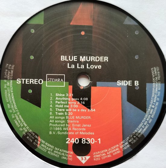 Blue Murder - La La Love (1986) LP - als nieuw
