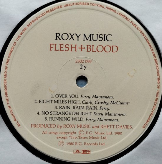 Roxy Music - Flesh + Blood (1980) LP