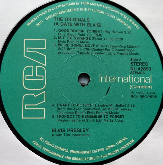 Elvis Presley - A Date with Elvis (1979) LP